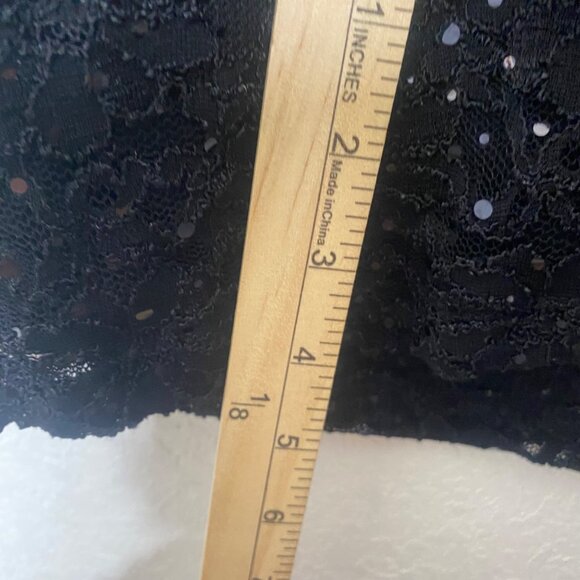 Connected Apparel Black Sequin Dress Size 12 Elegant NYE Holiday Party Occasion - Picture 11 of 12